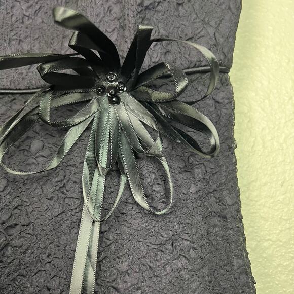 London Times Size 8 Black Sleeveless Square Neck Tea Length Dress Fairy Goth - Picture 6 of 11